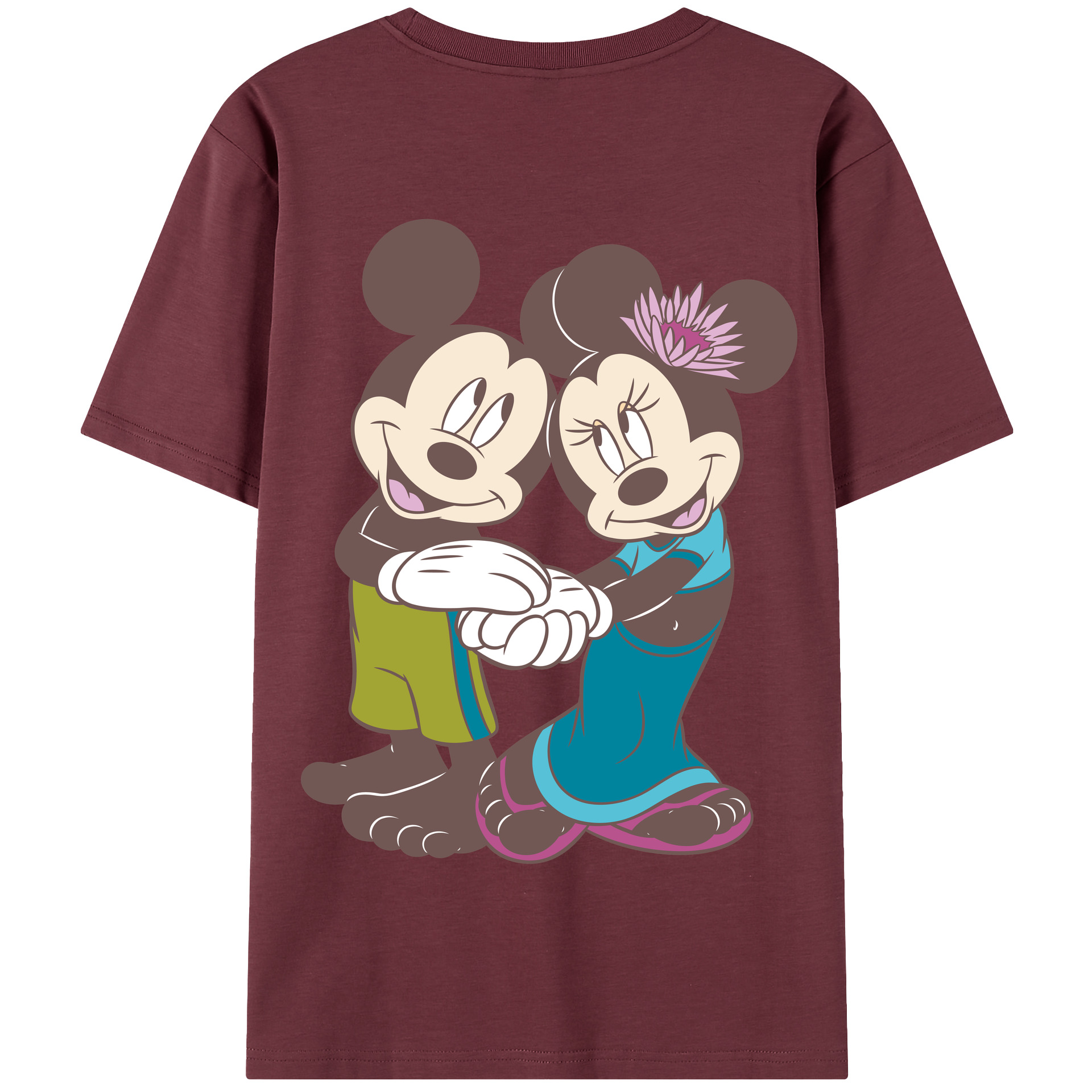 （画像用） ミッキーマウス Mickey Mouse 綿100％半袖Tシャツ（背面プリント）